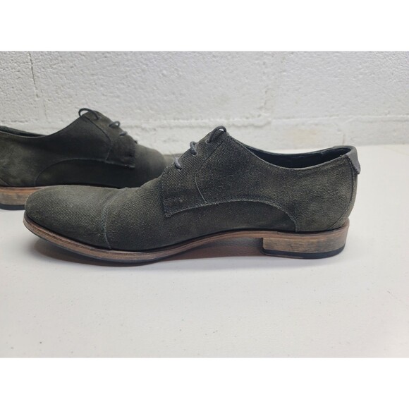 John Varvatos Suede Leather Ago Mezzagoma Oxford Men\'s 10.5 Gray Shoes 7253 main image 7